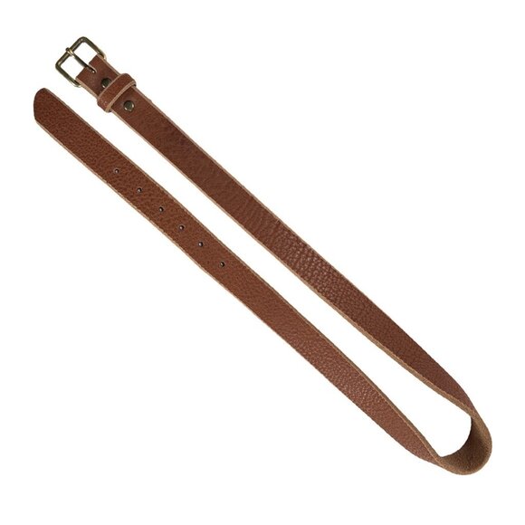 Handmade Leather Belt Vegetable Tanned Brass Buckle - Picture 8 of 8